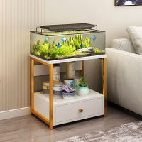 新款魚缸架子花架客廳落地式魚缸小型家用收納置物架多層飲水機架