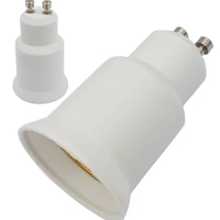 4pcs GU10 to E26/E27 Lamp base adapter Gu10 to E27 light socket adapter extender, install standard LED bulb into Gu10 holder