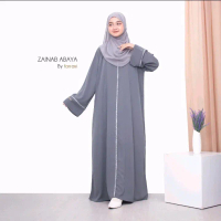 Zainab Abaya By Farrasi Wanita Muslim Syari Lembut Remaja Dewasa Kekinian 2024 Lebaran Umroh imut xx