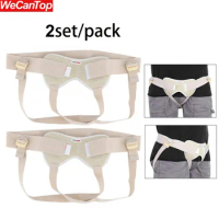 2Set/Pack Adjustable Inguinal Hernia Belt Groin Support Inflatable Hernia Bag Pads for Men Hernia Support Surgery Treatment Care