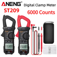 ANENG ST209 Digital Clamp Meter Multimeter Digital Voltage Tester 6000Counts True RMS AC/DC Voltmeter Ammeter Clamp Tester Meter