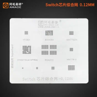 0.12MM AMAOE For BGA Stencil For Switch IC BGA200 NFCBEA BCM4354 MAX77620A MAX77812 Reballing Solder Tin Plant Net Square Hole