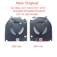 New Original Laptop Cooling Fan For DELL g15 5510 5511 5515 Fan RTX3050 RTX3060 RTX3070 Fan 12V 1A 2021 model