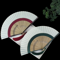 扇子折扇中國風純色空白古風漢服棉麻雙節男女夏季便捷日用折疊扇