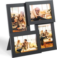 Egofine 4x6 Collage Picture Frames, Made of Solid Wood, Family Picture Frame Display Four 4x6 Photos