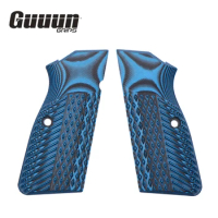 Guuun G10 Grips for Browning Hi Power and Tisas Regent BR9, Eagle Wings Diamond Texture