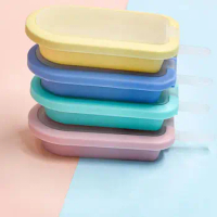 Silicone Ice Cream Mold With Cover And Stickers Lovely Heart Ice-lolly Popsicle Moulds Ice Creams Maker Tools Party Supplies