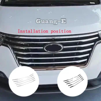For Hyundai Starex H-1 H1 2018 2019 2020 2021 2022 Cover Protection Detector ABS Chrome Trim Racing Grid Grill Grille Molding