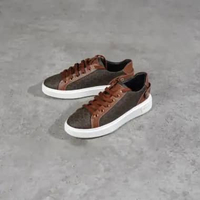 Sepatu BALLY MALYA MONOGRAM BROWN SNEAKER 100% ORIGINAL 39