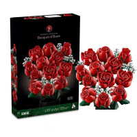 HOT SALE🔥Ready Stock🔥 10328 Icons Rose Flowers Bouquet Building block toy Furniture toy-abs