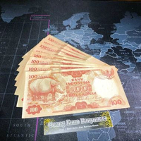 Koleksi 100 Rupiah Badak Tahun 1977 Original Gress Mulus Baru BARU GRESS