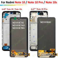 AMOLED Display for Xiaomi Redmi Note 10 Pro Note10 LCD Display Touch Screen Panel Digitizer frame For Redmi note 10s LCD display