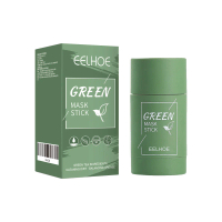 EELHOE Green Tea Solid Mask, Deep Cleansing Hydrating Mask Stick Pore-Narrowing Paste Mask Stick