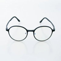 【ASLLY】S1048超輕量塑鋼圓形濾藍光眼鏡