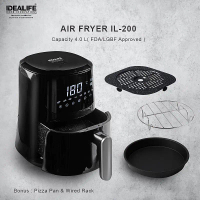 IDEALIFE Air Fryer 4L IL200 Penggoreng Tanpa Minyak 4 Liter IL-200