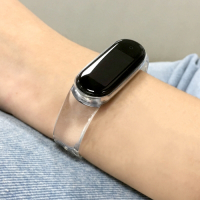 小米手環 3/4/5/6/7代適用 一體成型透明錶帶