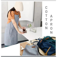 Korean Japanese Cotton Apron Kitchen Florist Restaurant Cafe / Celemek