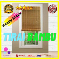 PREMIUM Tirai Bambu Cantik Ukuran 60x90Cm Warna Coklat Bamboo Alami