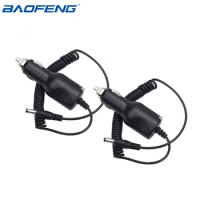 2PCS Battery Cable Line Baofeng UV-5R Car Charge For UV-82 UV-5RE UV-9R UV-XR UV-S9 GT-3 Plus Charger Walkie Talkie Accessories