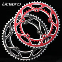 LP Litepro Bicycle Chain Wheel Round 130BCD 53t -39t Road Aluminum Alloy Double Disc Support 9/10/11 Speed MTB Bike Chainring