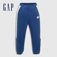 【GAP】男童裝 Logo束口鬆緊褲-深藍色(836740)