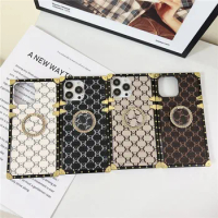 Luxury Vintage Pattern Holder Cover Square Leather Phone Case For Huawei P20 P30 P40 Mate 40 Nova 3I 5T Y9 Y6 Y7 Honor 10I 20 8X