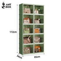 SKY - ANTBOX Rak Sepatu Tertutup Ready Stock 8- 40 Box Sepatu Lemari Sepatu Minimalis Pintu Transpar