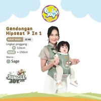 LB - BABY JOY MOMS BABY Gendongan Bayi Hipseat Hipseat Baby Carrier Jungle Joy Sage