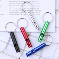 1000 pcs Aluminum Alloy Whistle Keyring Keychain Mini For Outdoor Emergency Survival Safety Sport Camping Hunting