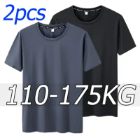 Plus Size 6XL 7XL Quick Dry Sport T Shirt Men Summer Short Sleeves Oversized Tee Sports Running Gym Jogging Workout For Men