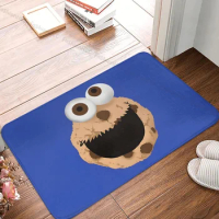 Cookie Monster Non-slip Doormat Cookie, Cookie Face_1 Bath Kitchen Mat Prayer Carpet Flannel Modern Decor