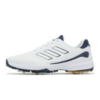 adidas 高爾夫球鞋 ZG23 男鞋 白 藍 輕量 皮革 避震 鞋釘 高球 運動鞋 愛迪達 HP2224