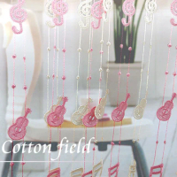 【棉花田】音符造型線簾-粉色(85x150cm-速)
