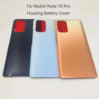 Housing Cover For Xiaomi Redmi Note 10 Pro Glass Battery Back Cover Replacement Repair Parts For Redmi Note10 Note 10 Pro