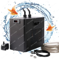 Aquarium 1/10 HP Water Chiller Hydroponics System Quiet Compressor Cooling Home Use Saltwater Freshwater Fish Tank