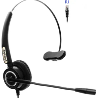 Monaural Noise Canceling office Headset with RJ9 /RJ11 plug telephone headset for call center office phones
