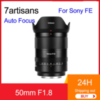 7artisans 50mm F1.8 AF Camera Lens Full-Frame Large Aperture Standard Prime Lens For Sony FE ZVE10 6400 A7C II A7R II A7SII A7R