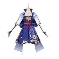 Game Genshin Impact Kamisato Ayaka Cosplay Costume Ayaka Outfit Fan Dress for Halloween Role Play