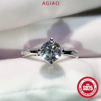AGIAO PT950 Cincin Emas Putih Ring Wanita