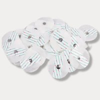 50Pcs Disposable Non-woven ECG Electrode Pads Round Buckle Type EKG Patches for Dynamic EMG Signal or ECG Monitor Detection