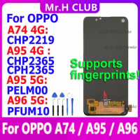 OLED Screen With Fingerprint For OPPO A74 4G CHP2219 / A95 4G CHP2365 / A95 5G PELM00 / A96 5G PFUM1