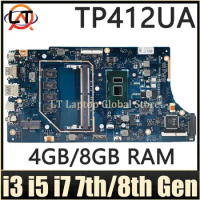 TP412UA MAINboard For ASUS Vivobook Flip 14 TP412U TP412UAF Laptop Motherboard 4415U i3 i5 i7 7th/8th Gen CPU 4GB/8GB-RAM