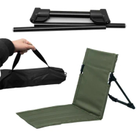 Foldable Camping Chair with Carry Bag Backrest Cushion Chair Oxford Cloth Portable Backrest Chair for Outdoor Picnic Barbecue