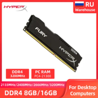 HYPERX FURY DDR4 RAM 8GB 16GB 2400MHz 2666MHz 3200mhz 3600MHz Memory DDR4 RAM Desktop Computer DIMM RAM
