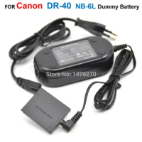 DR-40 NB-6LH NB-6L NB6L Dummy Battery+ACK-DC40 AC Power Adapter CA-PS500 For Canon SD980 SD3500 SD4000 D10 S90 S95 D30 SD1200 IS