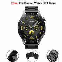 New 22mm Titanium Alloy Strap For HUAWEI WATCH GT 4 46mm Wristband For Huawei Watch 4 Pro GT2 GT3 Pro 46mm Ultimate Buds Correa