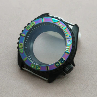 Mod Seiko SKX007 Watch Case Double Deck Sapphire Glass Fit NH35 NH36 4R 7S Movement Transparent Back Cover Men's Dive Watch Case