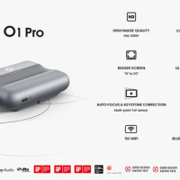JMGO O1 Pro 1080P FHD Ultra Short Throw Projector 4K Supported Movie Projector Smart UST Projection for Home Theater Projector