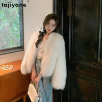 Tajiyane Real Fur Jacket Women Clothing Winter Short Fox Fur Coat for Women Vneck Korean Coat Fox Fur Jackets Veste Femmes