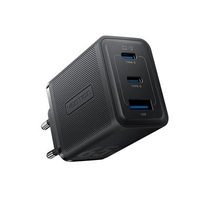 Vention 3-Port USB (C+C+A) GaN Charger (65W/65W/60W) EU-Plug C+C+A Black